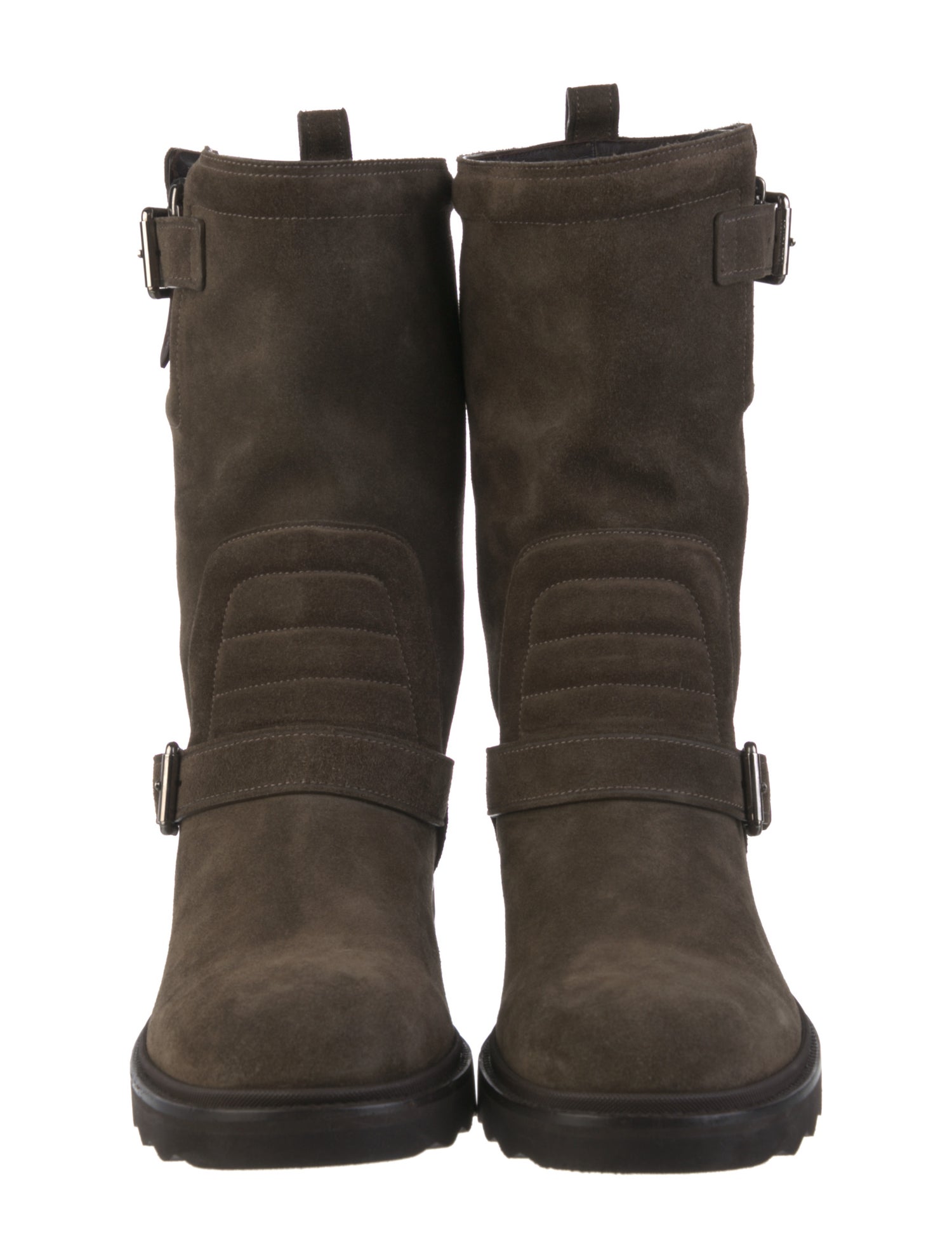 Louis Vuitton Suede Moto Boots